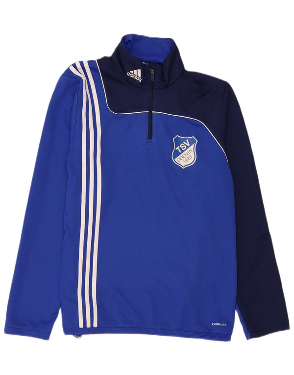 Adidas Mens Climalite Pullover Tracksuit Top Medium Blue Colourblock