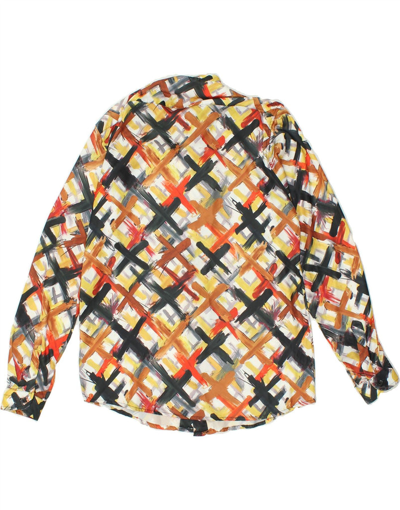 VINTAGE Mens Abstract Pattern Shirt Large Multicoloured Polyester Vintage Vintage and Second-Hand Vintage from Messina Hembry 