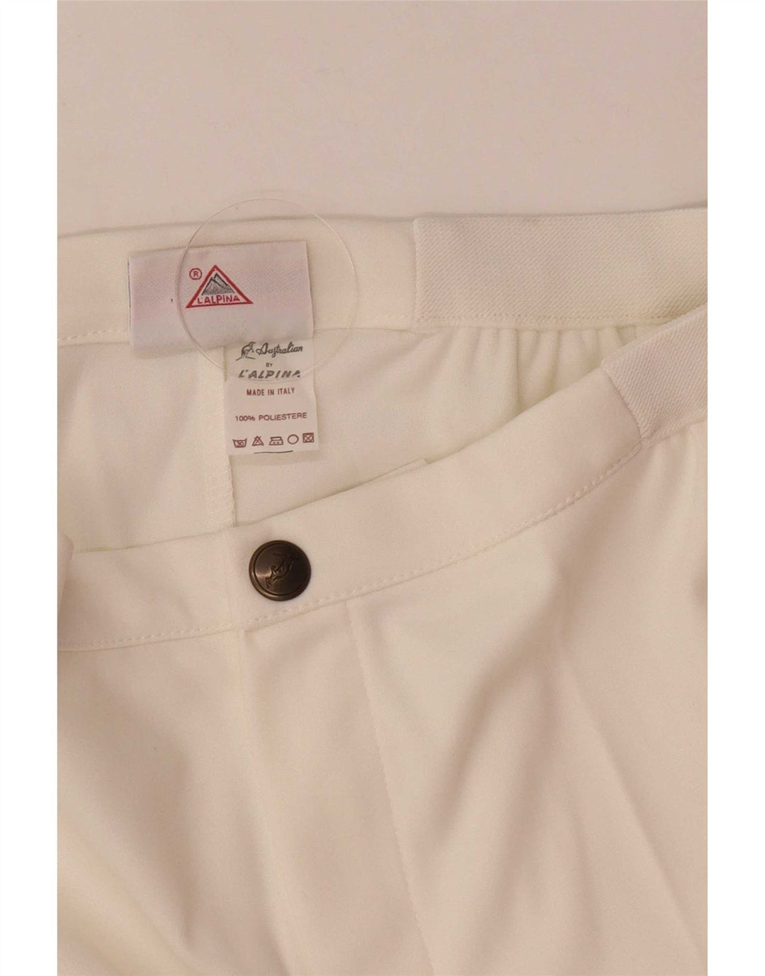 AUSTRALIAN L'ALPINA Womens Chino Shorts IT 52 2XL W30 White Polyester