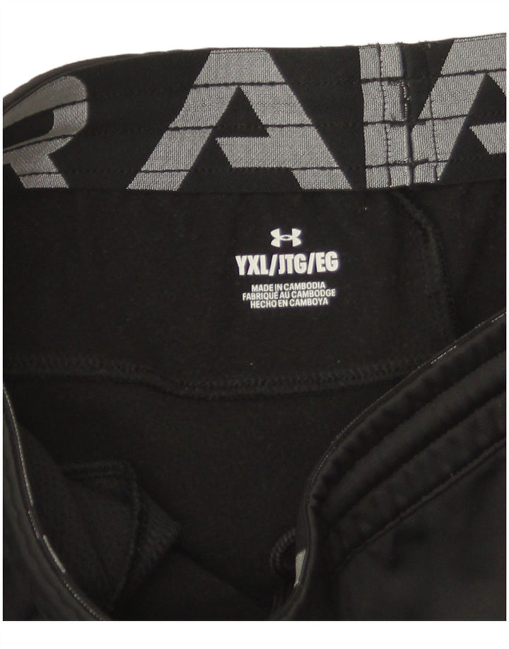Under Armour Boys Tracksuit Trousers Joggers 13-14 Years XL Black Polyester