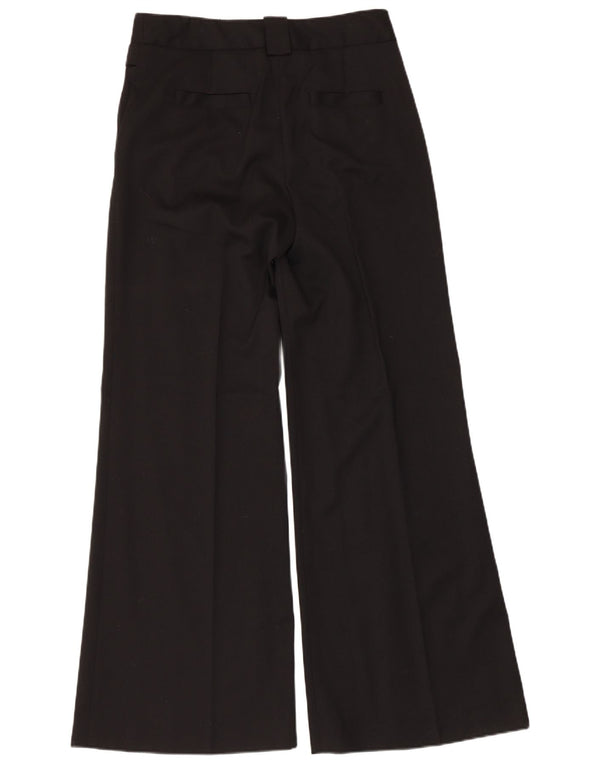 Zara Womens Flare Chino Trousers EU 40 Medium W30 L32 Black