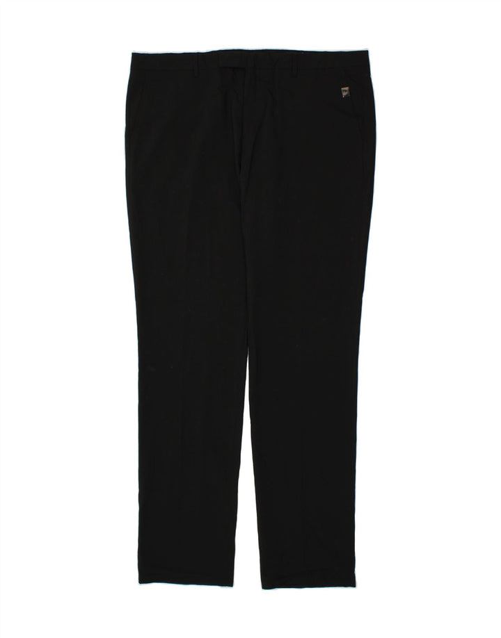 RICHMOND Mens Slim Suit Trousers IT 56 3XL W42 L36 Black Polyester Vintage Richmond and Second-Hand Richmond from Messina Hembry 