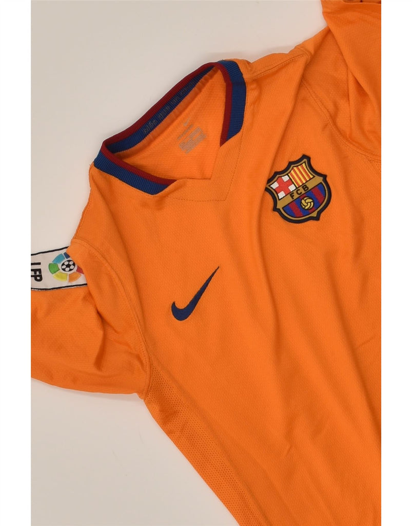 NIKE Boys FCB Graphic T-Shirt Top 10-11 Years Orange Polyester | Vintage Nike | Thrift | Second-Hand Nike | Used Clothing | Messina Hembry 