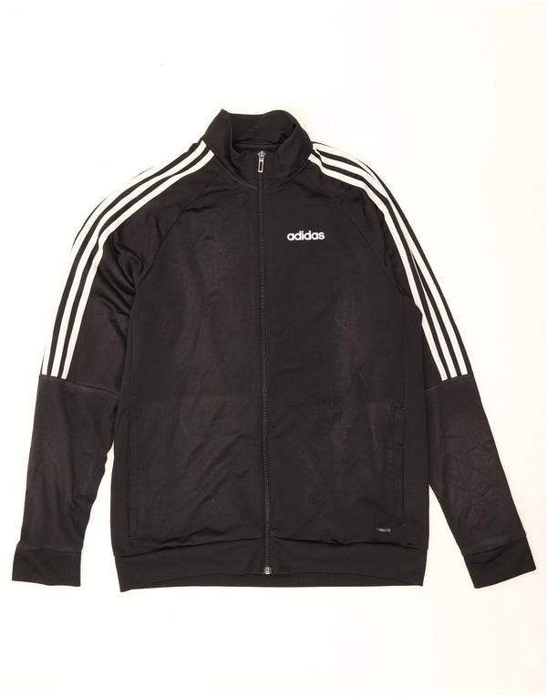 Adidas Mens Climalite Tracksuit Top Jacket Medium Black Polyester