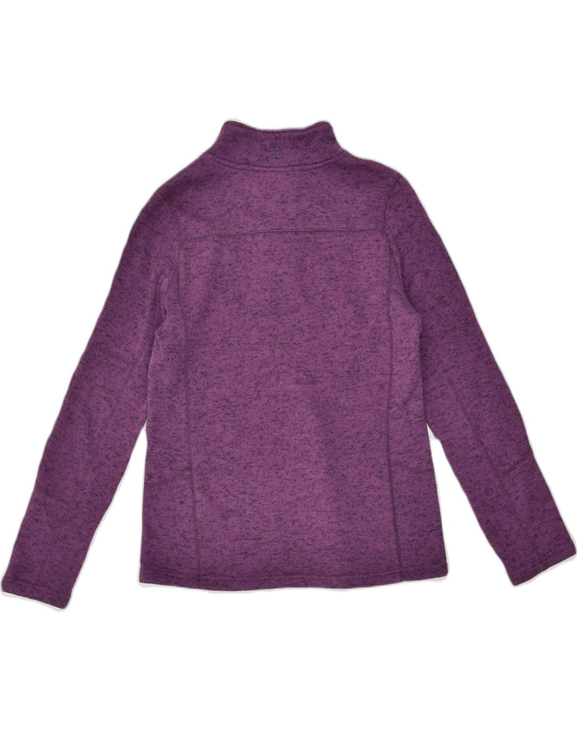 MOUNTAIN WAREHOUSE Womens Button Neck Sweatshirt Jumper UK 10 Small Purple | Vintage Mountain Warehouse | Thrift | Second-Hand Mountain Warehouse | Used Clothing | Messina Hembry 