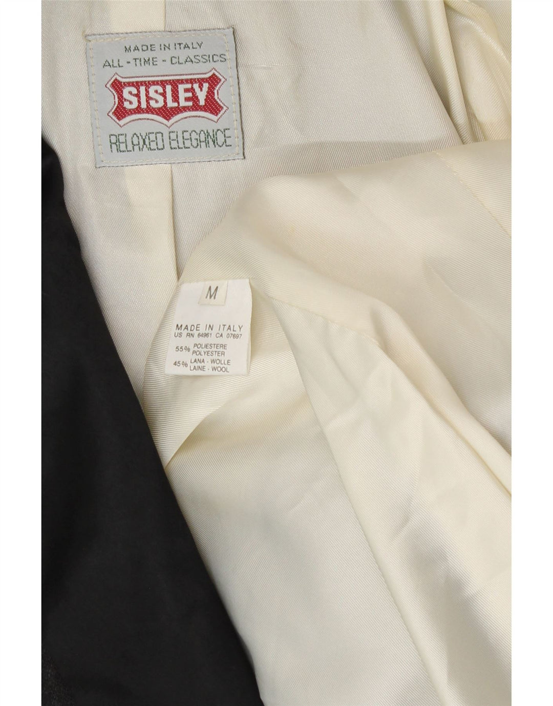Sisley Mens 1 Button Blazer Jacket UK 38 Medium Grey Polyester