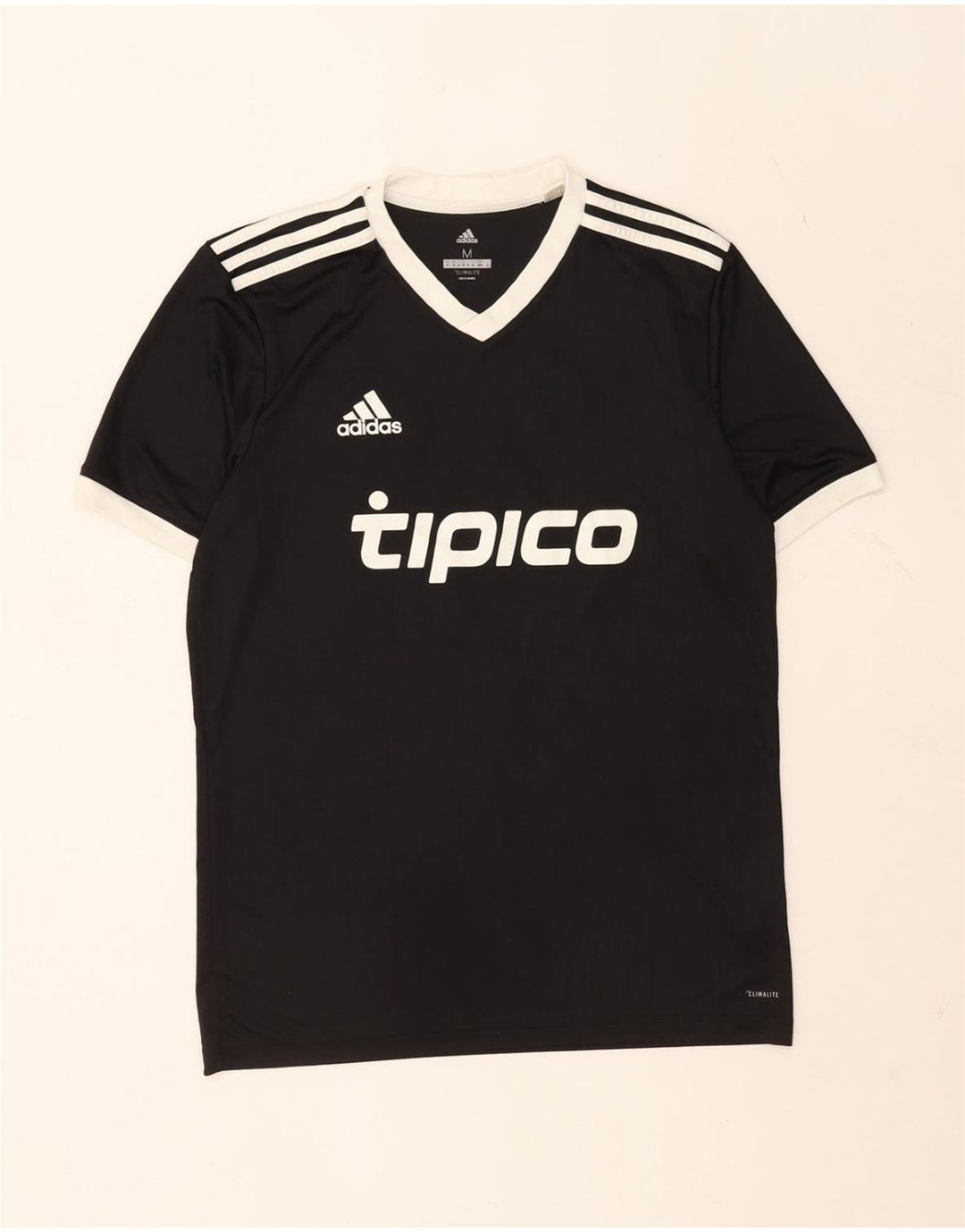 Adidas Mens Graphic T-Shirt Top Medium Black Polyester Sports