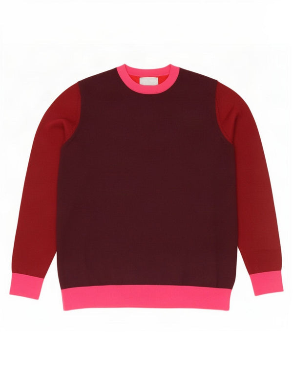 Marks & Spencer Womens Boat Neck Jumper Sweater UK 14 Large Burgundy