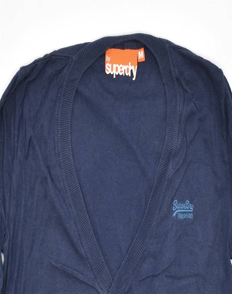 SUPERDRY Mens Cardigan Sweater Medium Blue Cotton Classic | Vintage | Thrift | Second-Hand | Used Clothing | Messina Hembry 