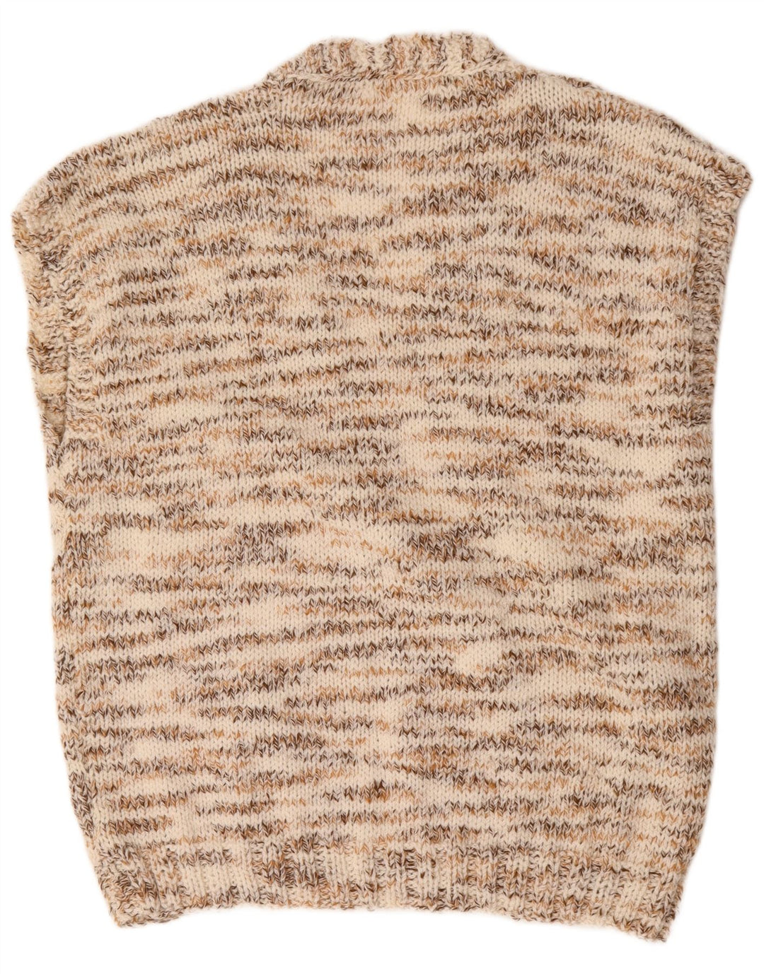 Vintage Mens Vest Tank Top Large Beige Flecked