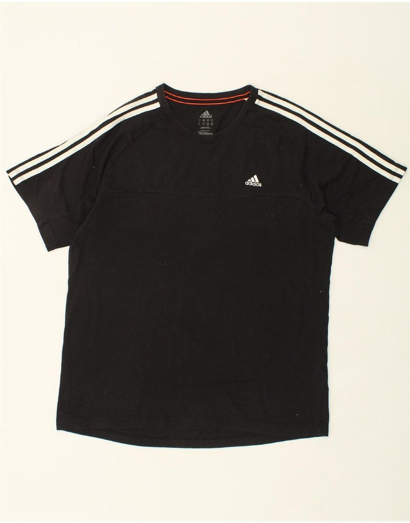 ADIDAS Mens Climalite T-Shirt Top Large Black Cotton | Vintage Adidas | Thrift | Second-Hand Adidas | Used Clothing | Messina Hembry 