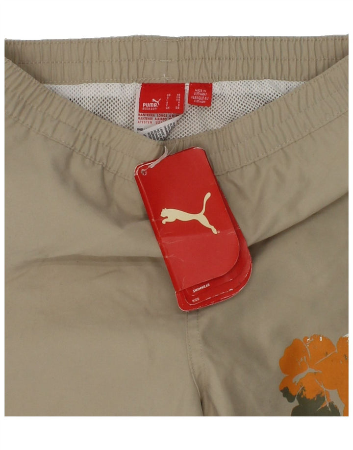 PUMA Boys Graphic Sport Shorts 5-6 Years Grey Polyester | Vintage Puma | Thrift | Second-Hand Puma | Used Clothing | Messina Hembry 