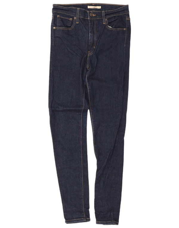 Levi's Womens Mile High Super Skinny Jeans W29 L30 Navy Blue Cotton