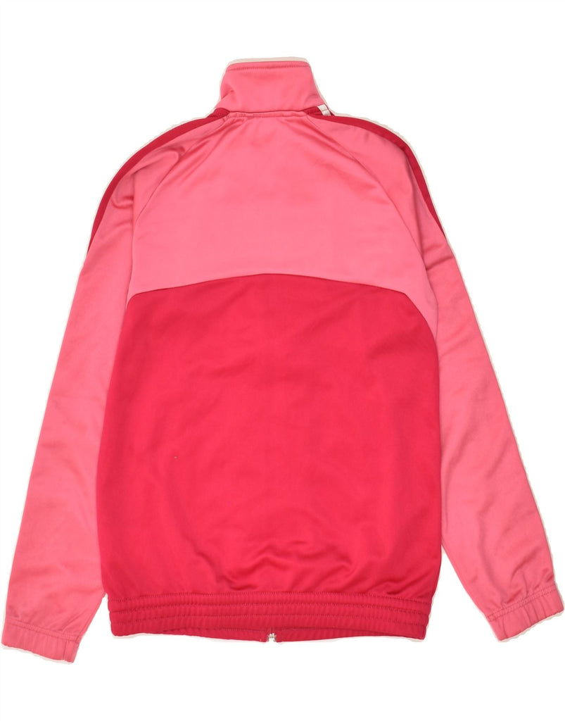 ADIDAS Girls Tracksuit Top Jacket 11-12 Years Pink Colourblock Polyester | Vintage Adidas | Thrift | Second-Hand Adidas | Used Clothing | Messina Hembry 