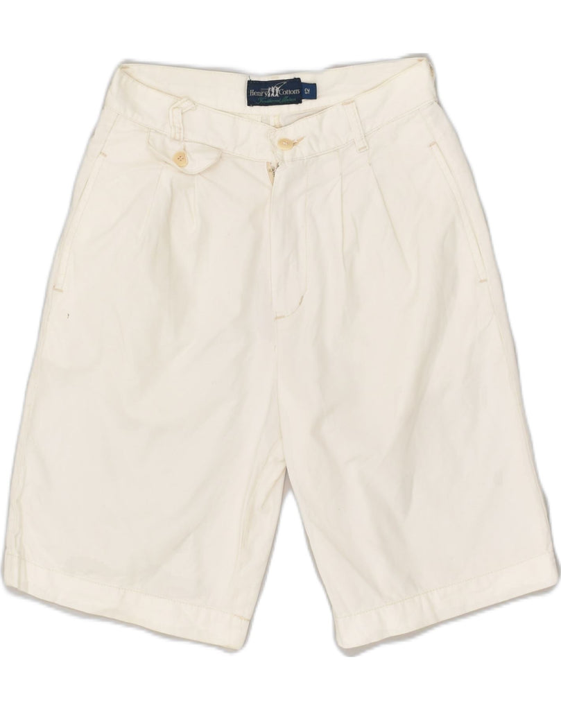 HENRY COTTONS Girls Pegged Chino Shorts 11-12 Years W24 White Cotton | Vintage Henry Cottons | Thrift | Second-Hand Henry Cottons | Used Clothing | Messina Hembry 