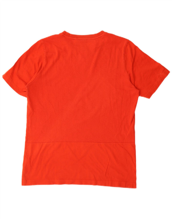 ADIDAS Boys Graphic T-Shirt Top 15-16 Years Orange Cotton