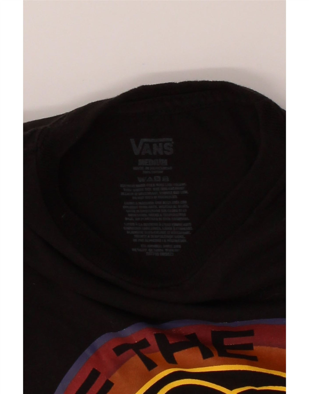 VANS Mens Graphic T-Shirt Top Medium Black Cotton Vintage Vans and Second-Hand Vans from Messina Hembry 