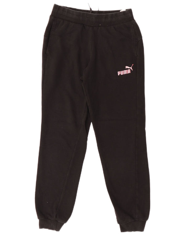 Puma Girls Tracksuit Trousers Joggers 11-12 Years  Black Cotton