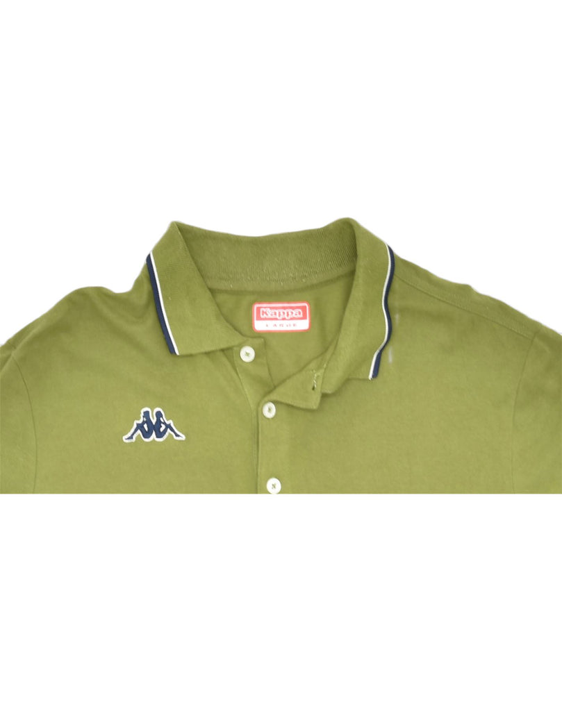 KAPPA Mens Polo Shirt Large Green Cotton | Vintage | Thrift | Second-Hand | Used Clothing | Messina Hembry 