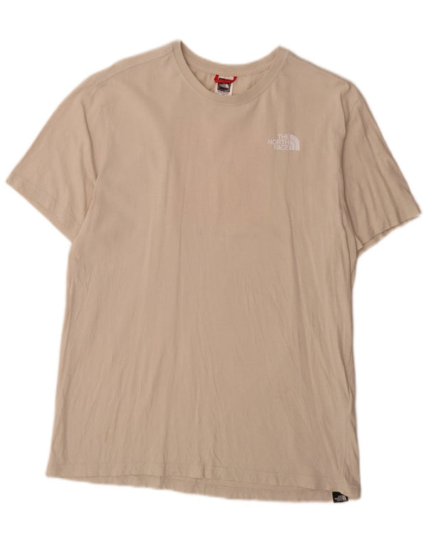 The North Face Mens Graphic T-Shirt Top Large Beige Cotton