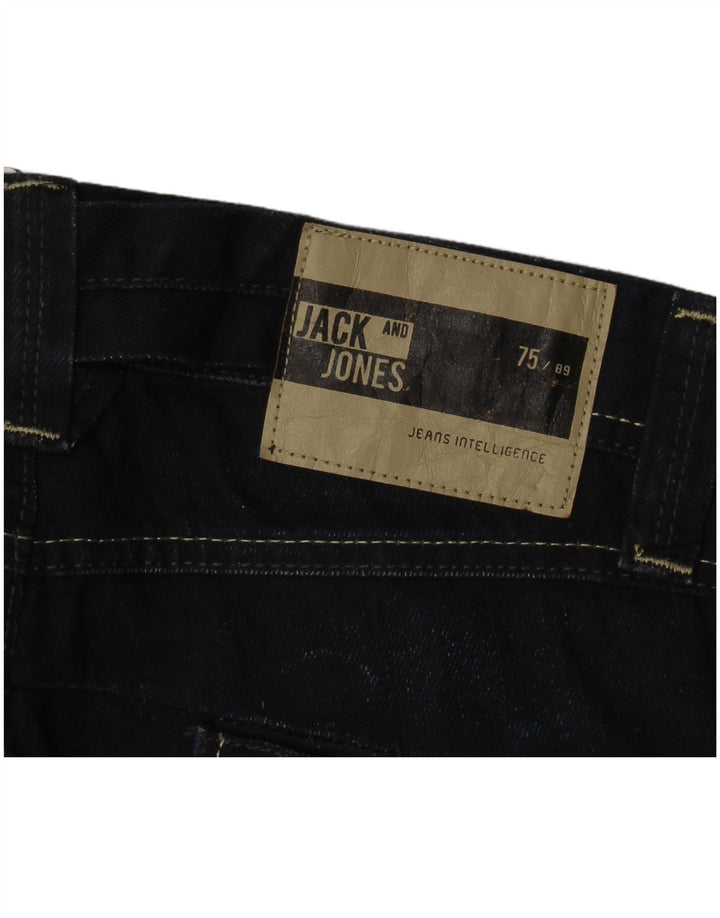 Jack & Jones Mens Graphic Straight Jeans W32 L34 Navy Blue