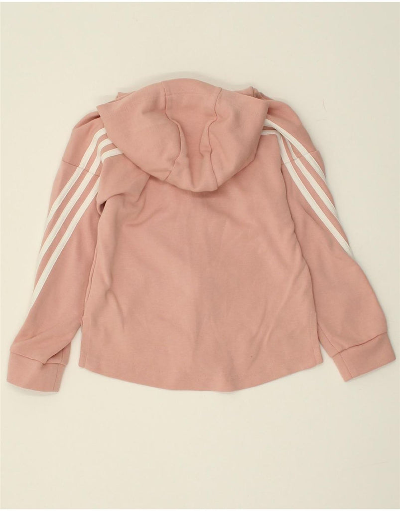 ADIDAS Girls Zip Hoodie Sweater 7-8 Years Pink Cotton | Vintage Adidas | Thrift | Second-Hand Adidas | Used Clothing | Messina Hembry 