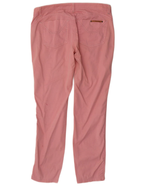 JECKERSON Womens Slim Casual Trousers W30 L29 Pink Cotton