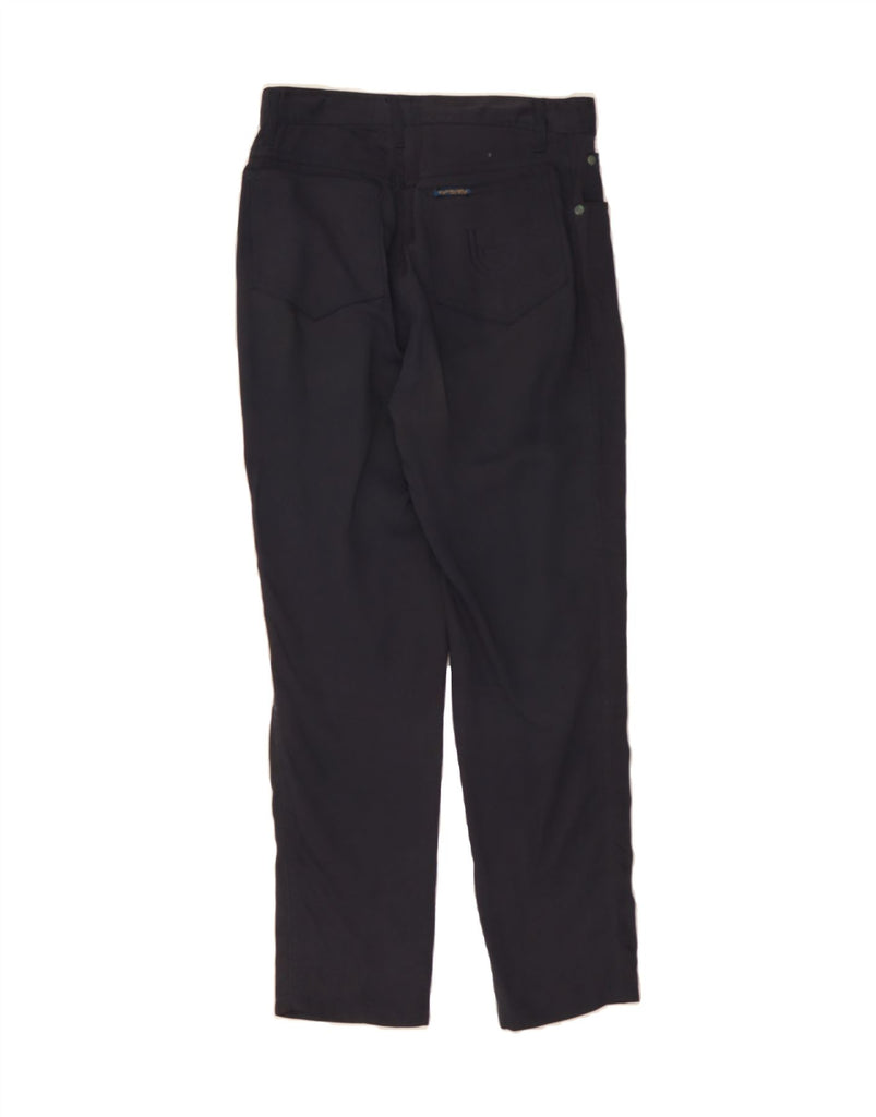 BYBLOS Womens Crop Casual Trousers IT 42 Medium W28 L26 Black Cotton Vintage Byblos and Second-Hand Byblos from Messina Hembry 