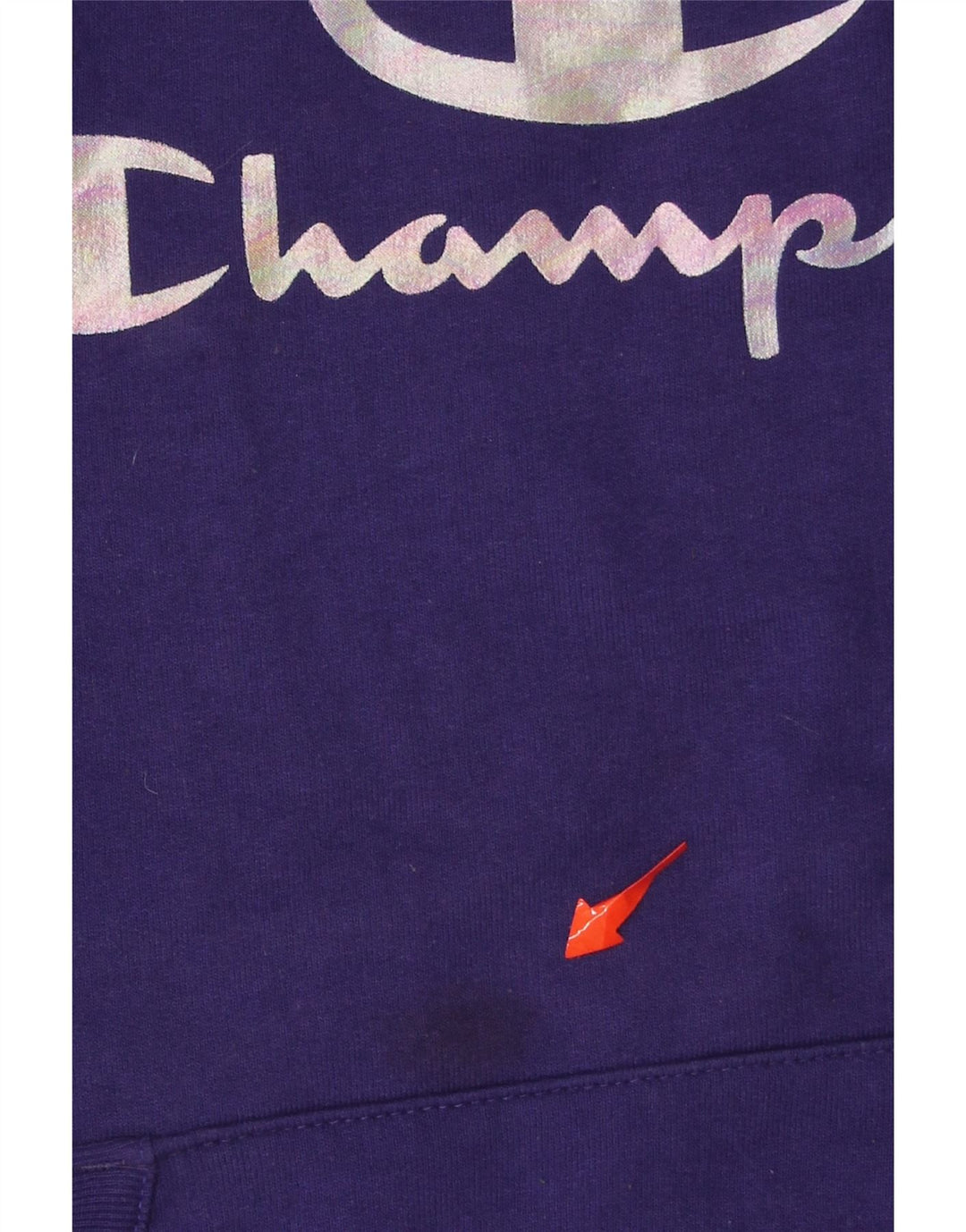 CHAMPION Mens Graphic Hoodie Jumper Small Purple Cotton Vintage Champion and Second-Hand Champion from Messina Hembry 