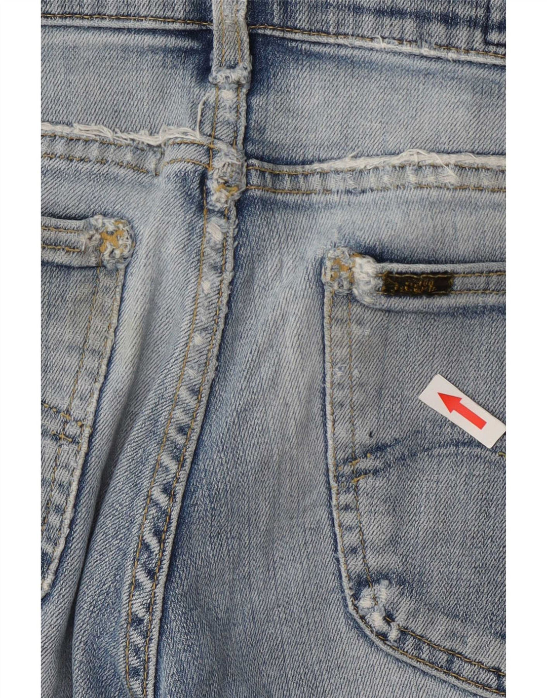 Lee Womens REED Distressed Denim Shorts W34 Large Blue Cotton