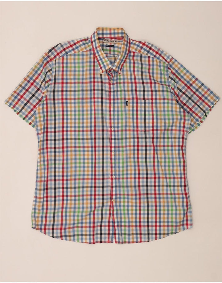 Barbour Mens Short Sleeve Tailored Fit Shirt 3XL Multicoloured Gingham
