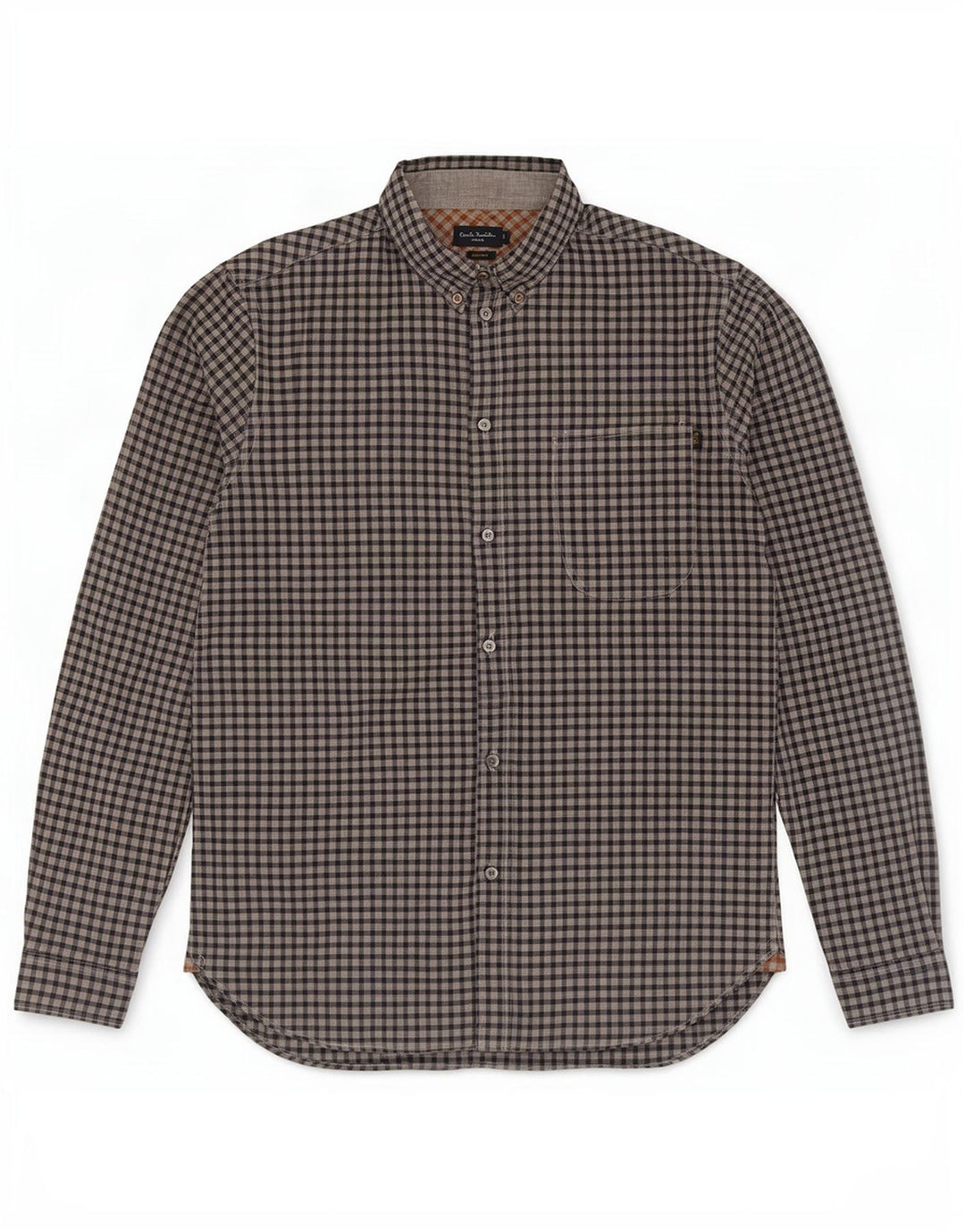 Paul & Shark Mens Standard Fit Shirt Medium Blue Gingham Cotton