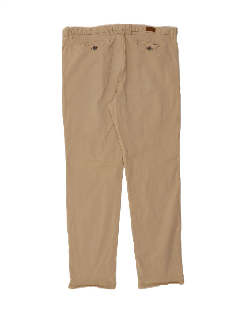 MASSIMO DUTTI Mens Regular Fit Chino Trousers EU 50 2XL W40 L32 Beige Vintage Massimo Dutti and Second-Hand Massimo Dutti from Messina Hembry 