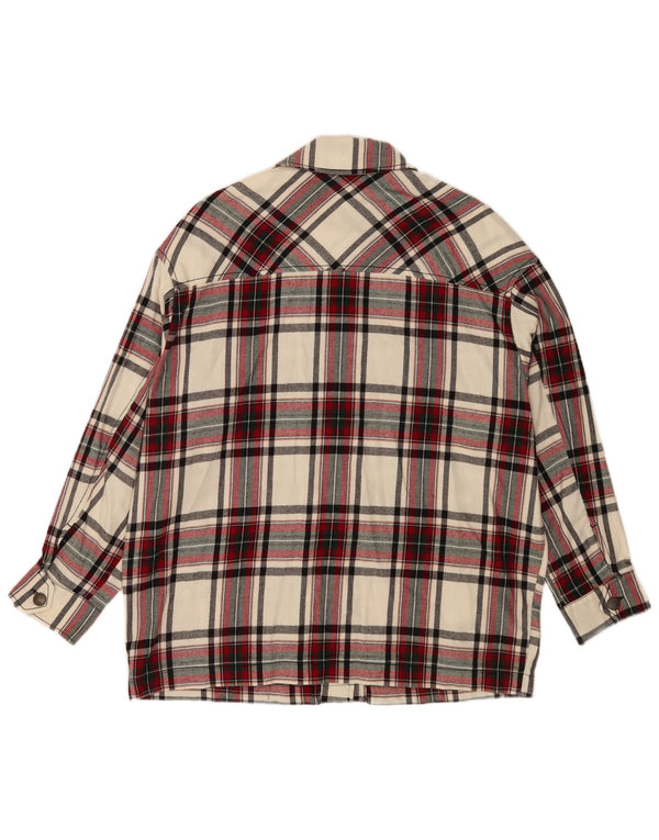 Zara Womens Oversized Utility Jacket UK 10 Small Multicoloured Check