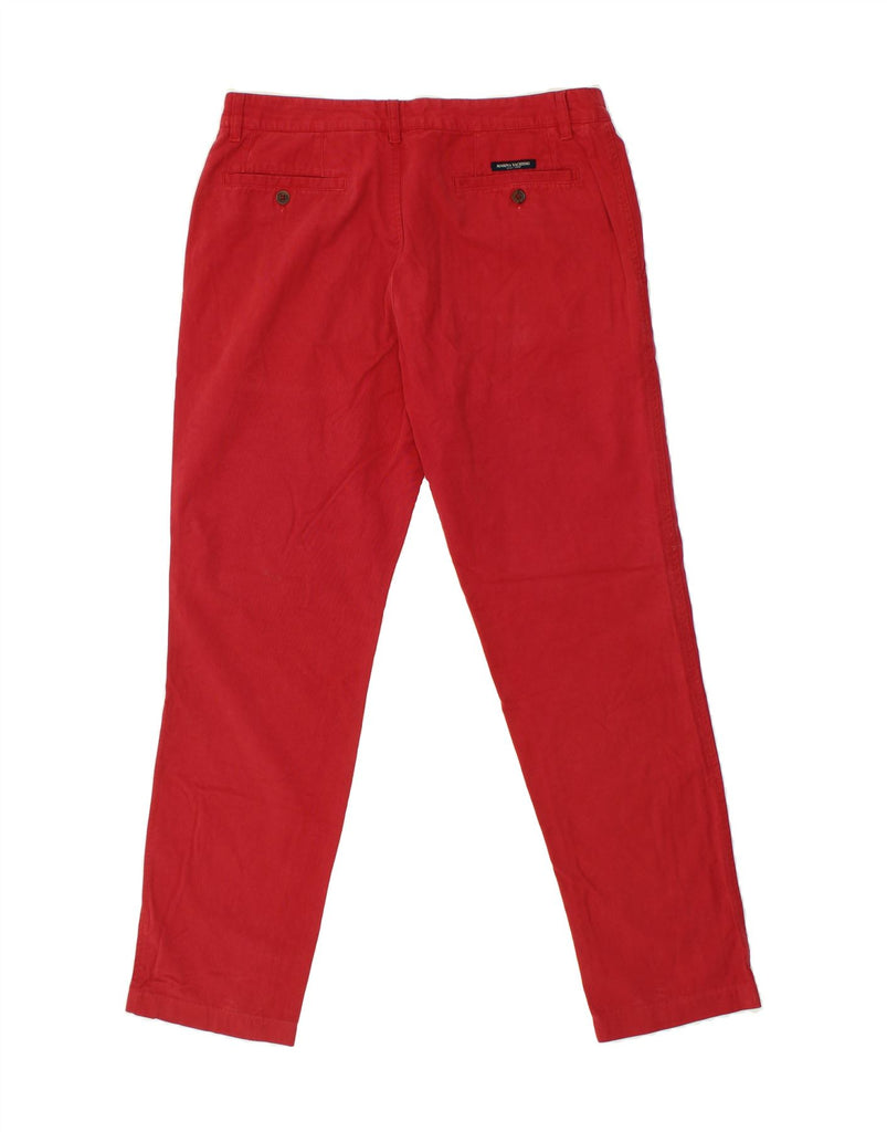 MARINA YACHTING Mens Straight Chino Trousers IT 52 XL W34 L30  Red Cotton | Vintage Marina Yachting | Thrift | Second-Hand Marina Yachting | Used Clothing | Messina Hembry 