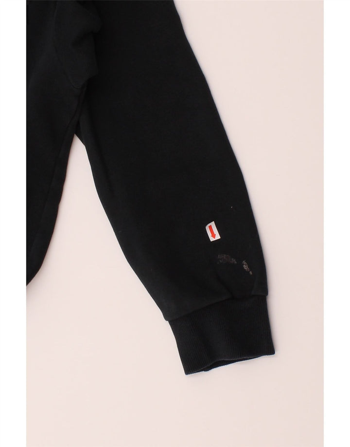 PUMA Mens Graphic Hoodie Jumper Small Black Cotton Vintage Puma and Second-Hand Puma from Messina Hembry 