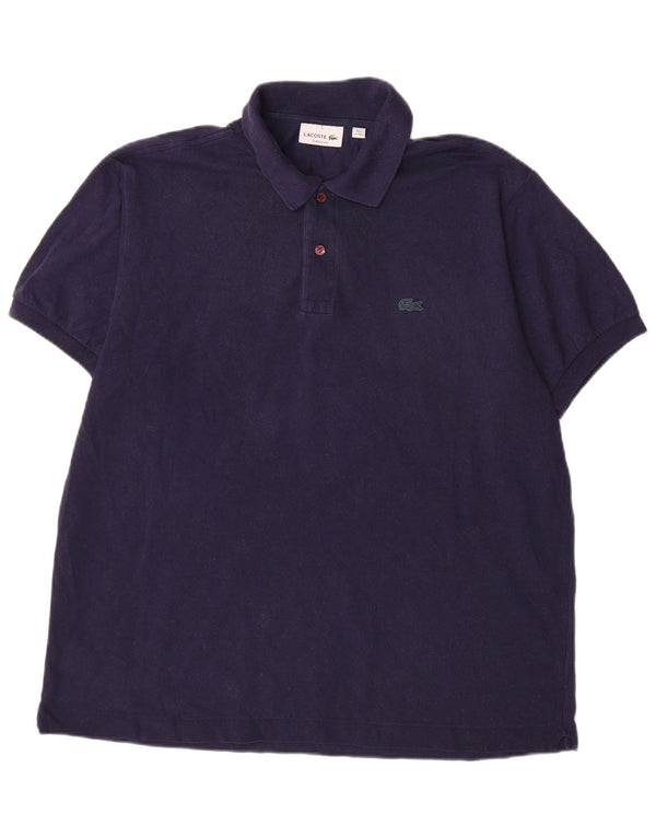Lacoste Mens Classic Fit Polo Shirt Size 7 2XL Navy Blue Cotton