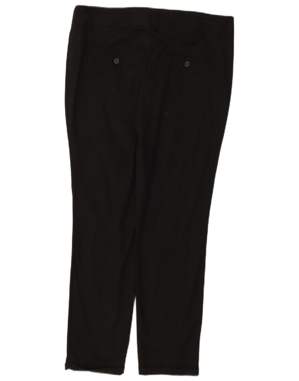 Zara Womens Slim Chino Trousers EU 42 Large W32 L27 Black Cotton