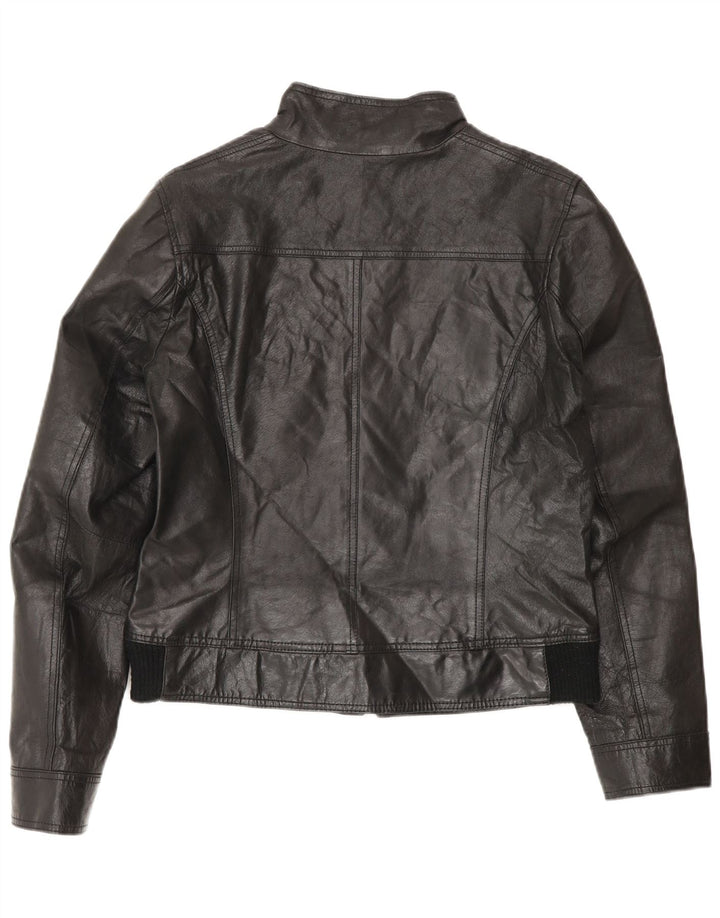 Conbipel Womens Leather Jacket IT 44 Medium Black
