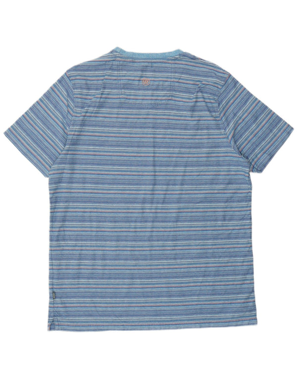 Fat Face Mens T-Shirt Top XL Blue Striped Cotton