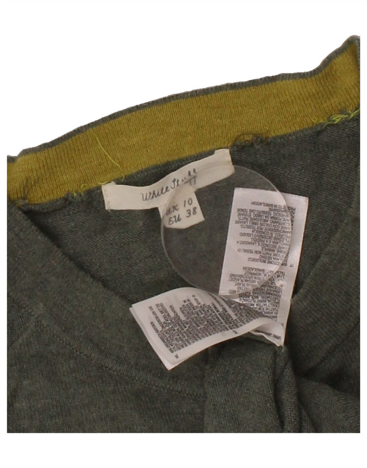 WHITE STUFF Womens Cardigan Sweater UK 10 Small  Green Cotton Vintage White Stuff and Second-Hand White Stuff from Messina Hembry 
