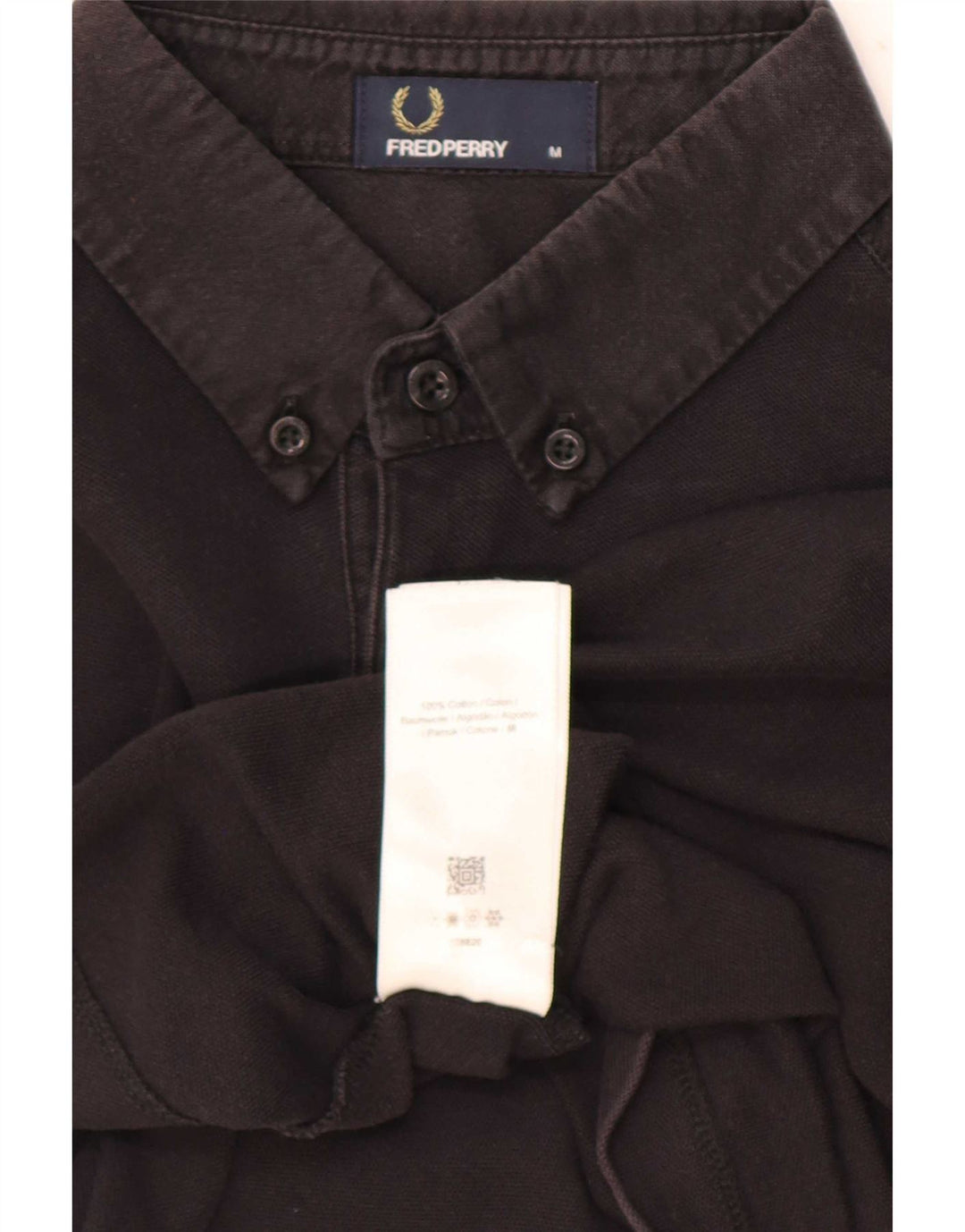 Fred Perry Mens Polo Shirt Medium Black Cotton