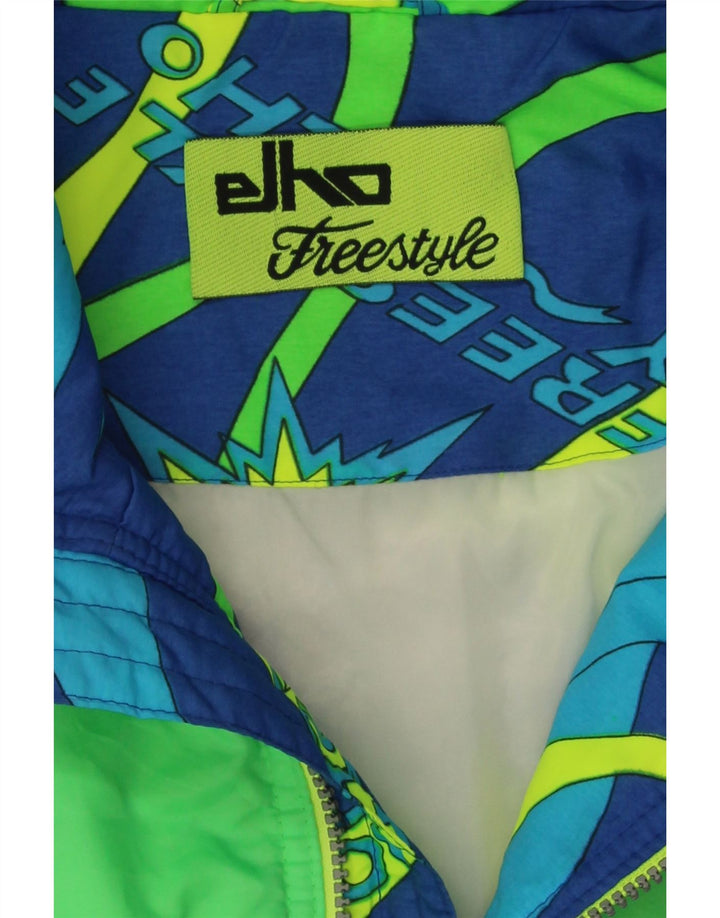 Elho Mens Graphic Ski Jumpsuit Large Blue Geometric