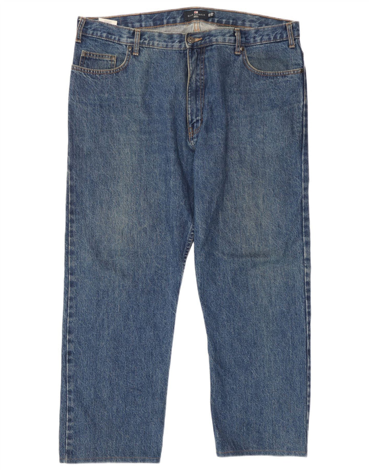Marks & Spencer Mens Blue Harbour Straight Jeans W40 L26 Blue Cotton