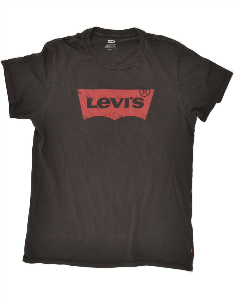 LEVI'S Mens Graphic T-Shirt Top Medium Black Cotton | Vintage Levi's | Thrift | Second-Hand Levi's | Used Clothing | Messina Hembry 