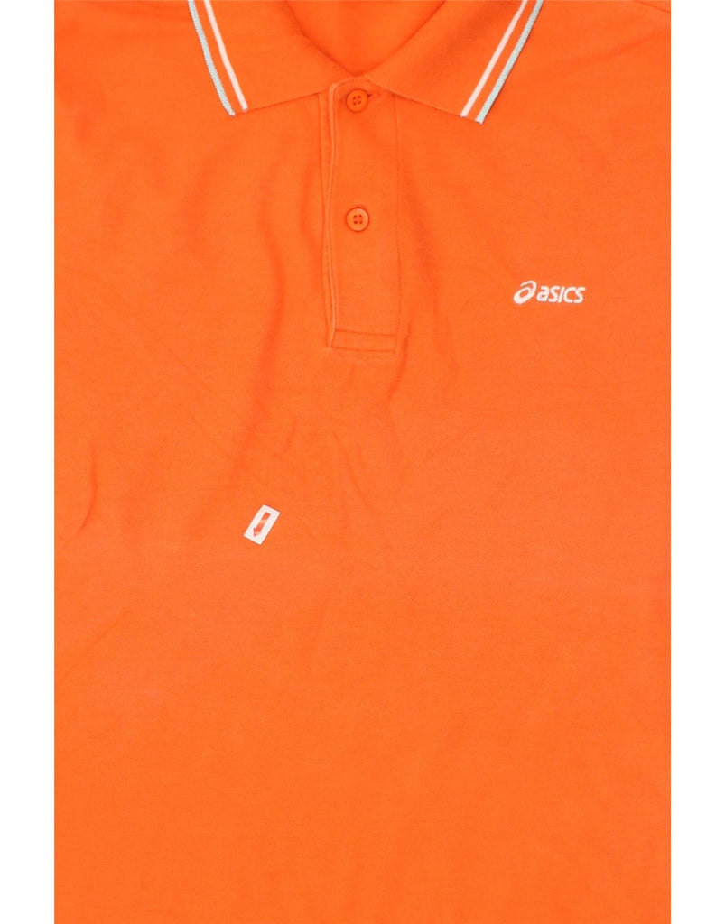 ASICS Mens Polo Shirt Large Orange Cotton | Vintage Asics | Thrift | Second-Hand Asics | Used Clothing | Messina Hembry 