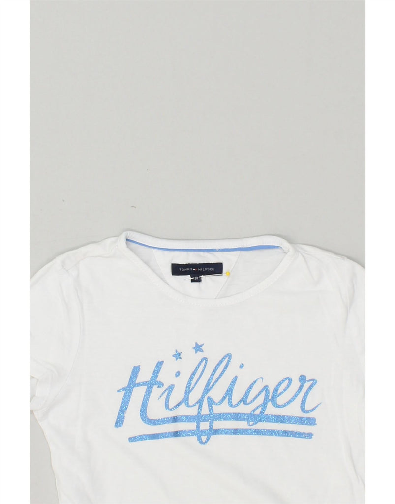 TOMMY HILFIGER Boys Graphic T-Shirt Top 7-8 Years White Cotton | Vintage Tommy Hilfiger | Thrift | Second-Hand Tommy Hilfiger | Used Clothing | Messina Hembry 