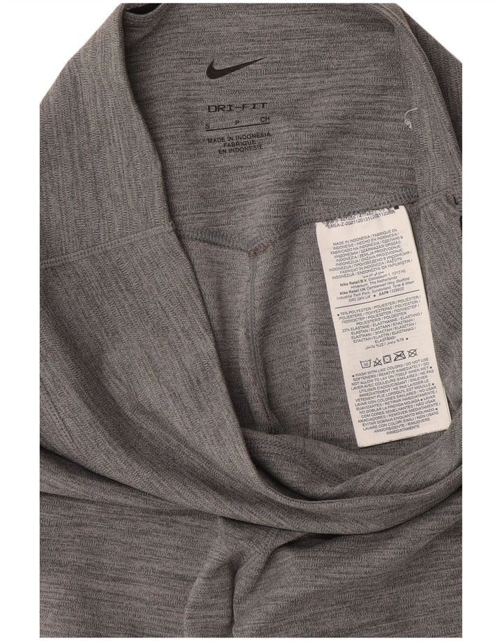 Nike Womens Dri Fit Leggings UK 8 Small  Grey Flecked Polyester