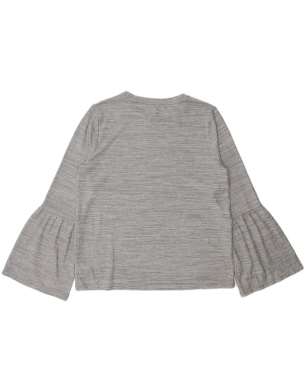 French Connection Womens Top Long Sleeve UK 16 Large Grey Flecked Polyester