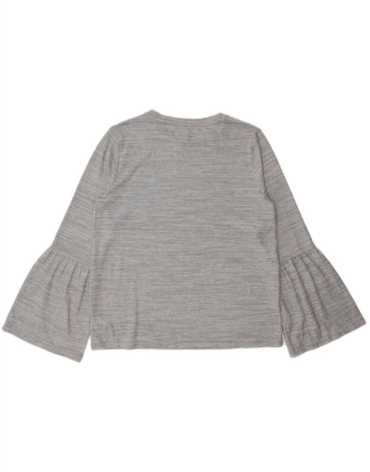 French Connection Womens Top Long Sleeve UK 16 Large Grey Flecked Polyester